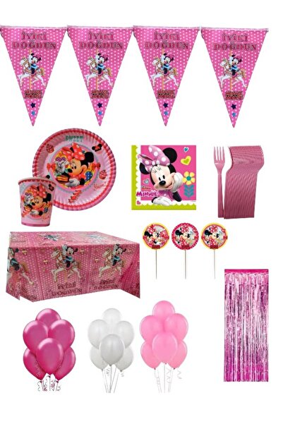 CAVAŞ sun hat Aniversare tematică Minnie Mouse Concept pentru 8 persoane, acc...