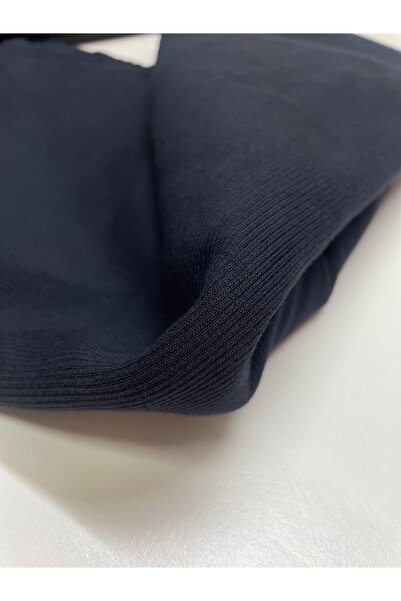 LUSSAMODA Dark Navy Blue Camisole Ribbed Fabric En-150Cm.