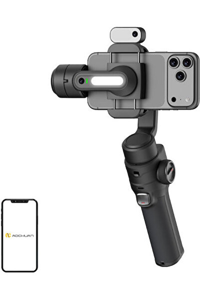 AOCHUAN S3 Διπλό AI Gimbal Κινητού Τηλεφώνου με 10 Ώρες Λειτουργίας Μαύρο