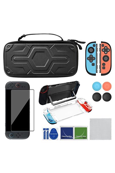 OEM Husă de protecție pentru Nintendo Switch 2, husă cu set de folie, negru