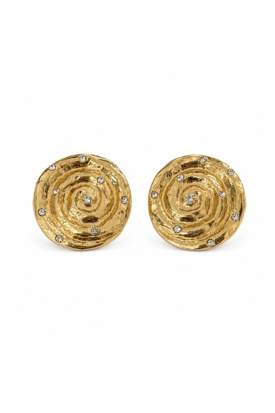 LEROSY CO. Special Series Sun Spiral Stone Detailed Earrings