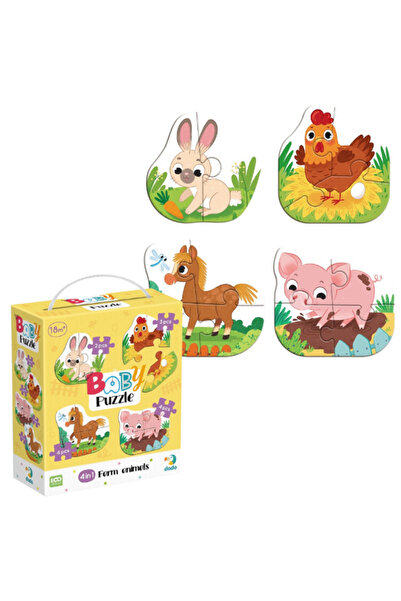 Dodo Puzzle 4 in 1 - Ferma vesela ( 2, 3, 4 piese)