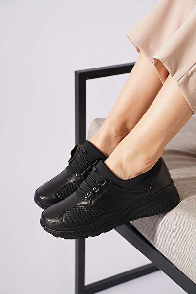 Moda Pie Γυναικεία παπούτσια από γνήσιο δέρμα Tarnebe Bone Protruding, Μαύρο ...
