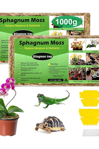 OEM Mech Sphagnum pentru plante, cu capcane galbene, 1000g – substrat