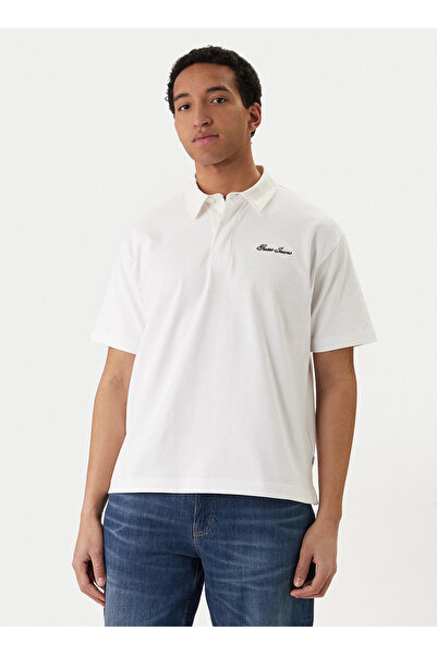 Guess Jeans Beyaz Erkek Polo T-Shirt M6GP13KCYM1-G011 Beyaz Polo T-Shirt