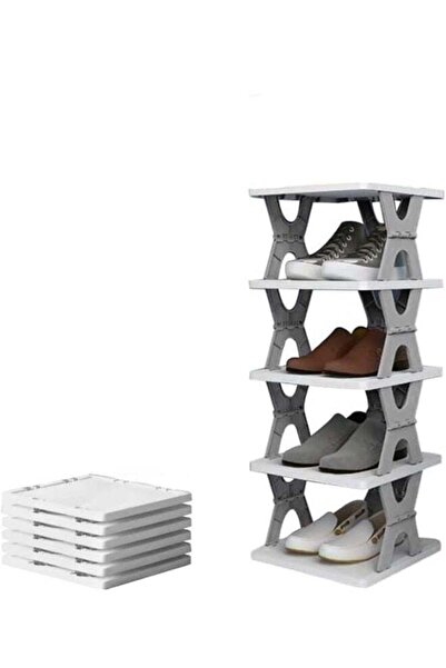UBEDGE Foldable Multi-Layer Shoe Rack – Free Splicing Stackable Shoe Organize...