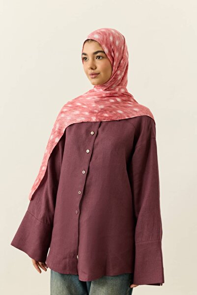 Modakaşmir Melanj Bambi Pattern Vio Light Shawl