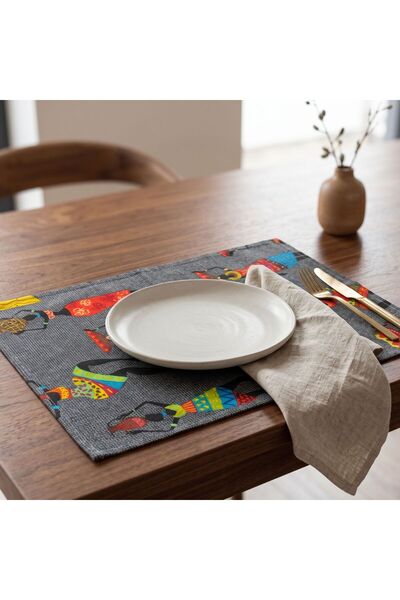 Grand Fine Art 2 bucăți de șervețele americane din material textil, lavabile