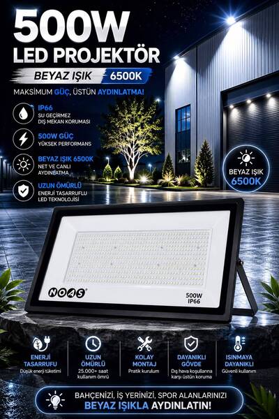 Noas 500 WATT LED PROJEKTÖR - BEYAZ