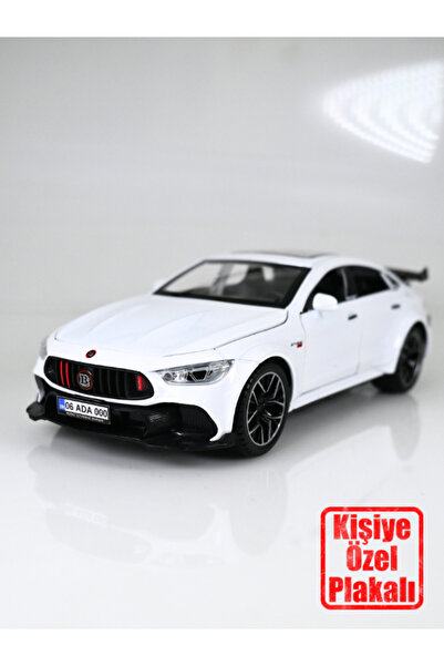 bebeym Mercedes Brabus GT Metal Araba - Kişiye Özel Plakalı Beyaz