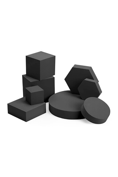 FotoManiac Set de 8 Figuri Geometrice pentru Recuzită Foto de Studio - Negru