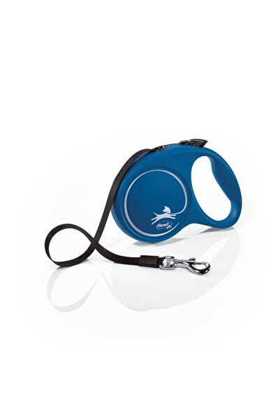 Flexi Lesa retractabila Flexi, albastra, rezistenta, lungime 5 m, pentru cain...