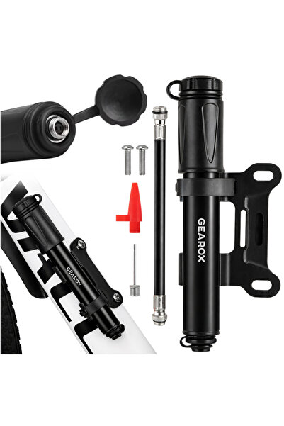 Gearox Pompa de bicicleta, Gearox, mini telescopica, neagra, presiune maxima ...