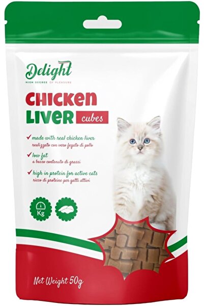 DELIGHT CHICKEN LIVER CUBES 50G – High-Protein Food for Cats