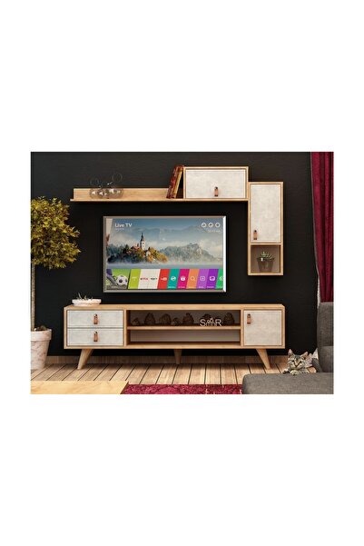 Vivense ESMOB BETONG PLUS ELEVA TV ÜNİTESİ, MEŞE-AÇIK BETON
