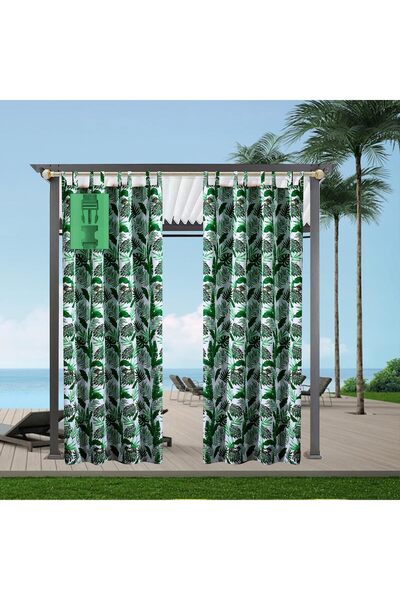 OEM Perdele de exterior impermeabile, cu frunze tropicale, rezistente la UV ș...