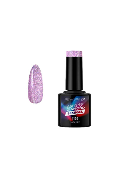 Elixir LASER DIAMOND SEMI GEL (ΗΜΙΜΟΝΙΜΟ ΒΕΡΝΙΚΙ) -1190 (LADY PINK) 8ML