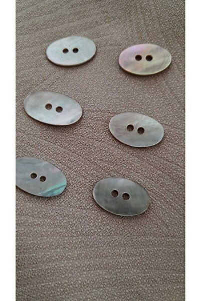 ILERI EUROPE أزرار صدف المحار من اللؤلؤ الطبيعي الأصلي 16x10 ملم 6 قطع