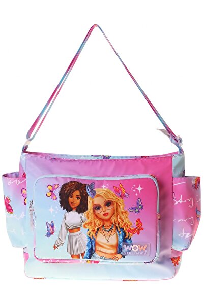 WOW Generation Girl's Butterfly Printed Turquoise - Pink Colored Shoulder Bag...