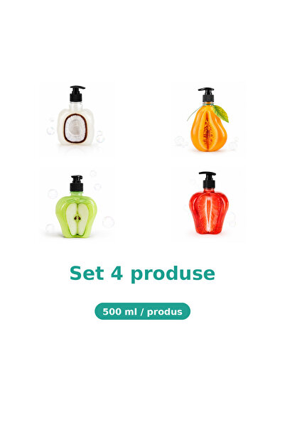 Tasty Set 4 Produse Tasty, Mix Cocos, Pepene Galben, Mar Extract, Capsuni