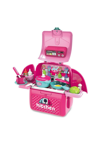 GHEMOTOC Set de Bucatarie Pentru Fetite, GHEMOTOC®, Rucsac 2 in 1 cu Accesorii