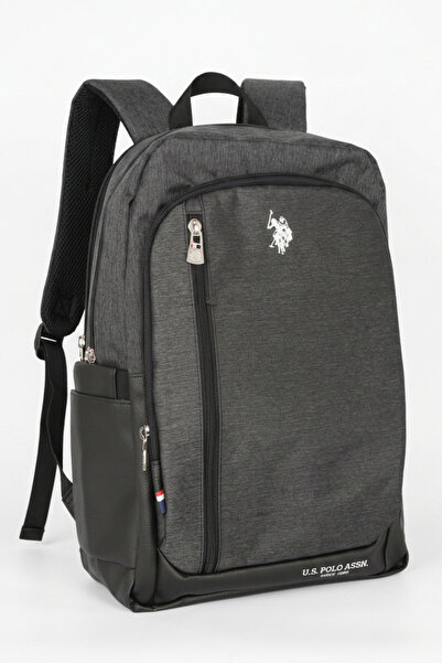 U.S. Polo Assn. Anthracite Men's Laptop Backpack School Business Bag with Dou...
