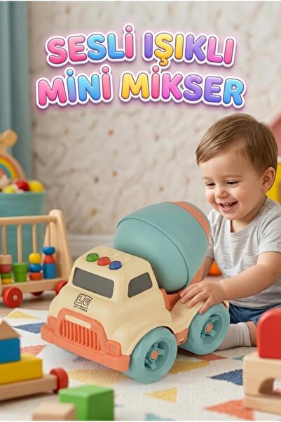 Tıfıl Toys Işıklı ve Sesli Eğitici Beton Mikseri Çocuklar İçin Güvenli Gelişi...