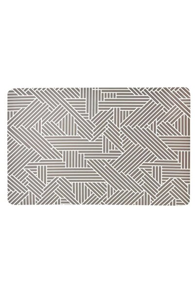 OEM Suport Pentru Vase, Alb, Model Geometric, Plastic, 43,5x28,5cm