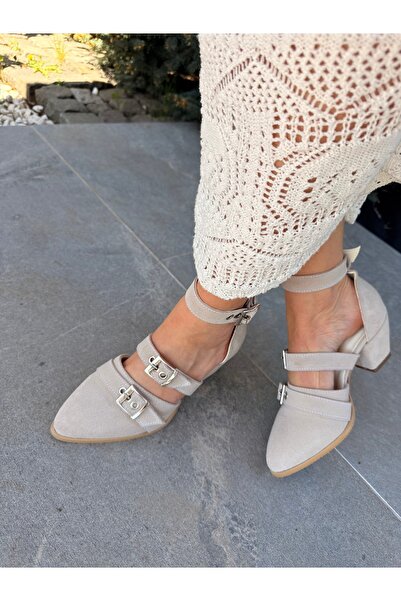 Miarma Designs Pantofi dama piele întoarsă crem
