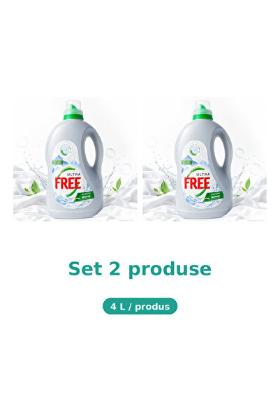 FREE Bax 2 Pachete Detergent lichid pentru rufe Ultra Alpine White, 4 L, 80 s...
