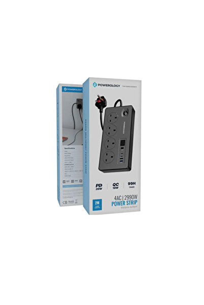 Powerology 4AC | 2990W Power Strip PD 20W Black