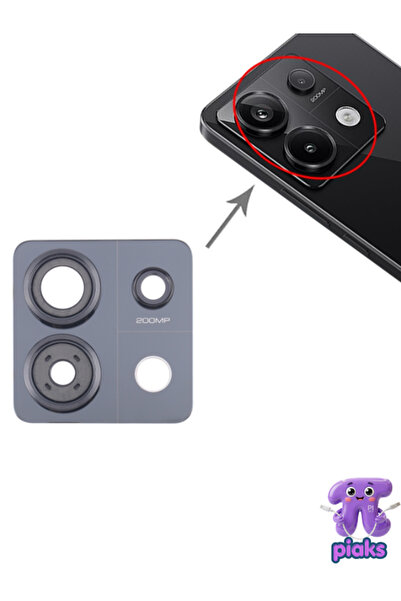 Piaks Redmi Note 13 Pro 5G Arka Kamera Camı Lensi Çerçeveli Komple 2312DRA50G...