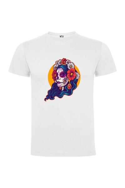 iLovePrints Floral Dia de los Muertos Tshirt