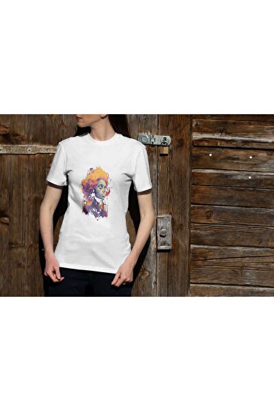 iLovePrints Abstract Portrait with Neon Colors Tshirt