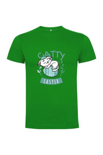 iLovePrints Easter Cat Bunny Design Tshirt