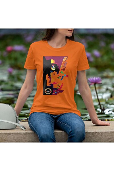 iLovePrints Colorful Abstract Guitarist Tshirt