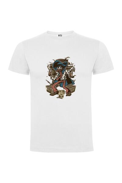 iLovePrints Pirate Skeleton Gunslinger Tshirt