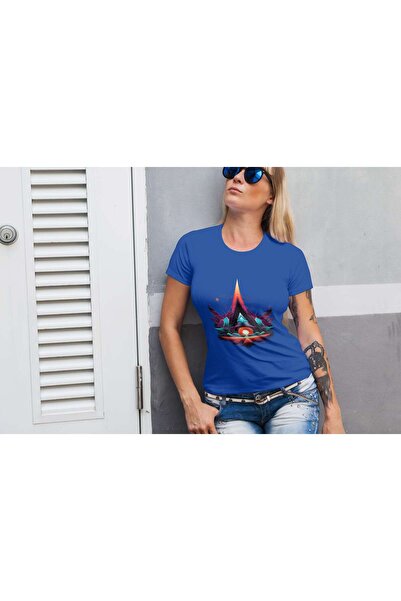 iLovePrints Abstract Cosmic Pyramid Tshirt