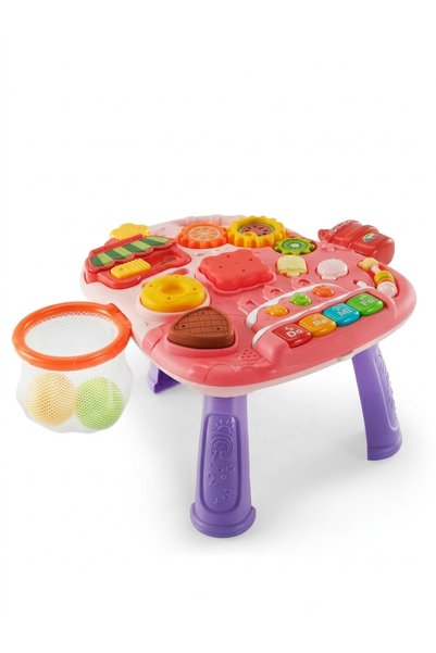 Baby2Go 5 In 1 Multifunction Walker Pembe - Eğitici Bebek Aktivite Masası ve İlk Adım Yürüteç