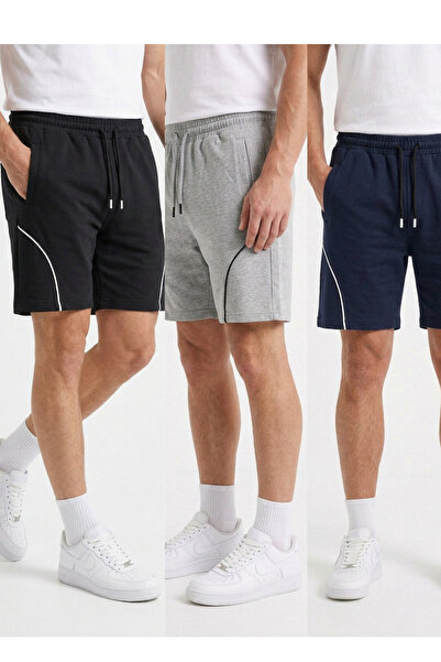 STRAVON Men's Shorts with Front Pockets, Back Zipper Pockets, and Elastic Wai...