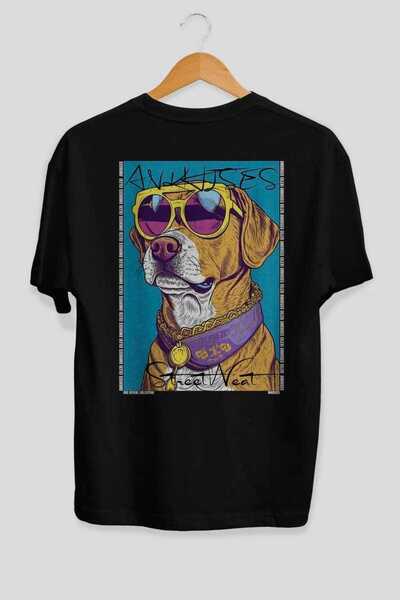 Ankhises Μπλουζάκι  "For Dog Lovers " με στάμπα 61 σκυλιών στην πλάτη, μαύρο,...