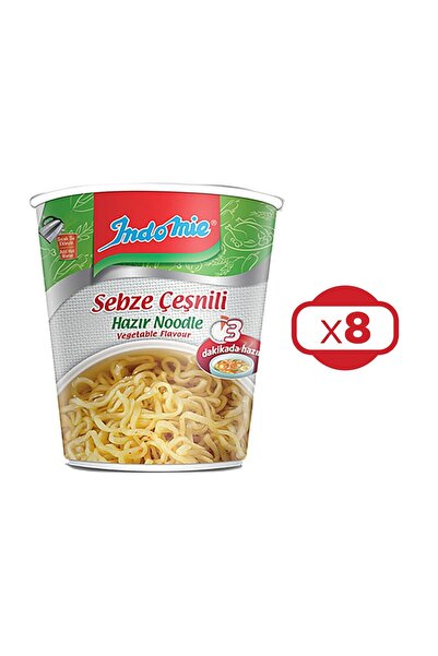 indome Indomie Noodle Sebzeli 60 gr Bardak x 8 Adet