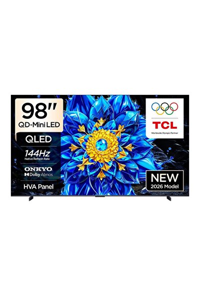 TCL 98P8L 98inc 248 cm 4K UHD Google Smart QD-Miniled Dimming TV,Uydu Alıcılı