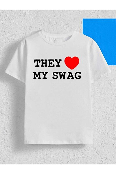 JENOLAN Tricou oversize cu imprimeu My Swag Salas Boyfriend