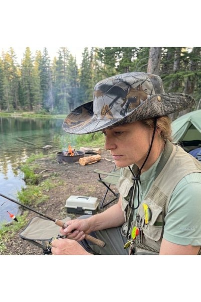 Emsal Grup Camouflage Patterned Fisherman Hat, Camping Hat, Outdoor Sun Hat