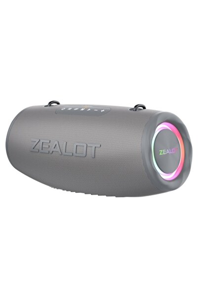 zealot Boxă portabilă, S87, Bluetooth 5.2, Rezistentă la apă, Lumini RGB, Aut...