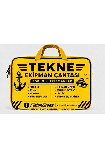 FishinGross Tekne Ekipman Çantası – 8 Parça Zorunlu Ekipman Seti ⚓