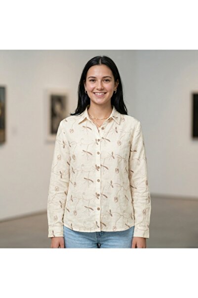 Roma Summer Shirt with Embroidered Patterns - Natural Elegance with a Modern ...