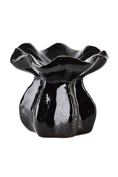 MONDEX Arzător de ulei ceramic 10x10x9 cm Negru 1 buc.
