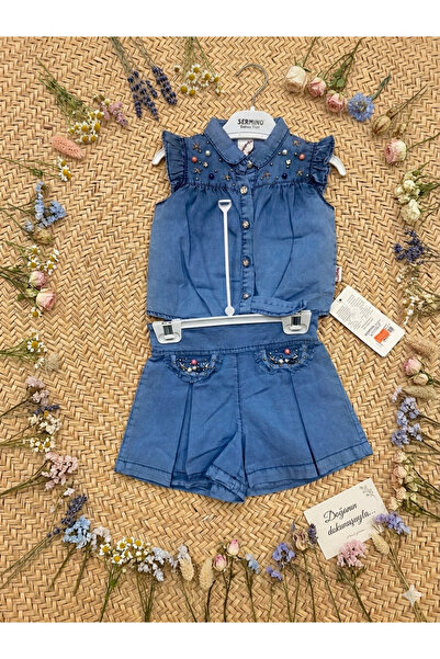 Kiz cocuk denim takım